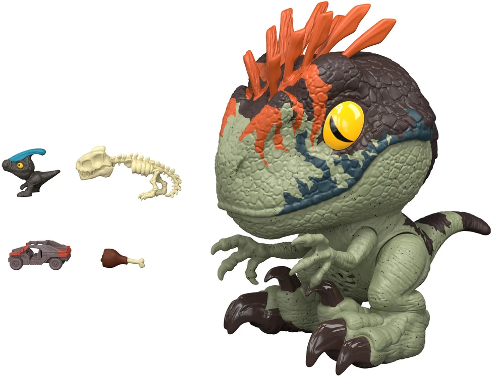 Mattel JURASSIC WORLD FIERCE FEEDER interaktyvus dinozauras Velociraptor (JKG86)