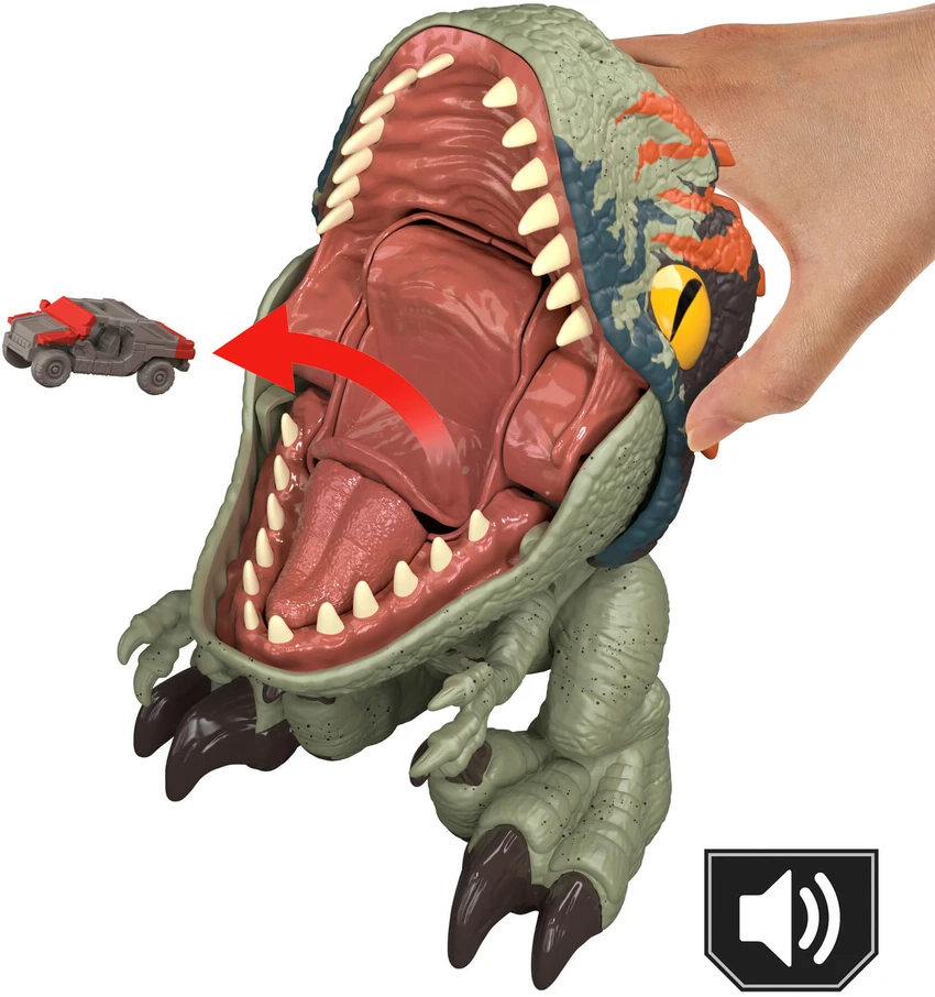 Mattel JURASSIC WORLD FIERCE FEEDER interaktyvus dinozauras Velociraptor (JKG86)