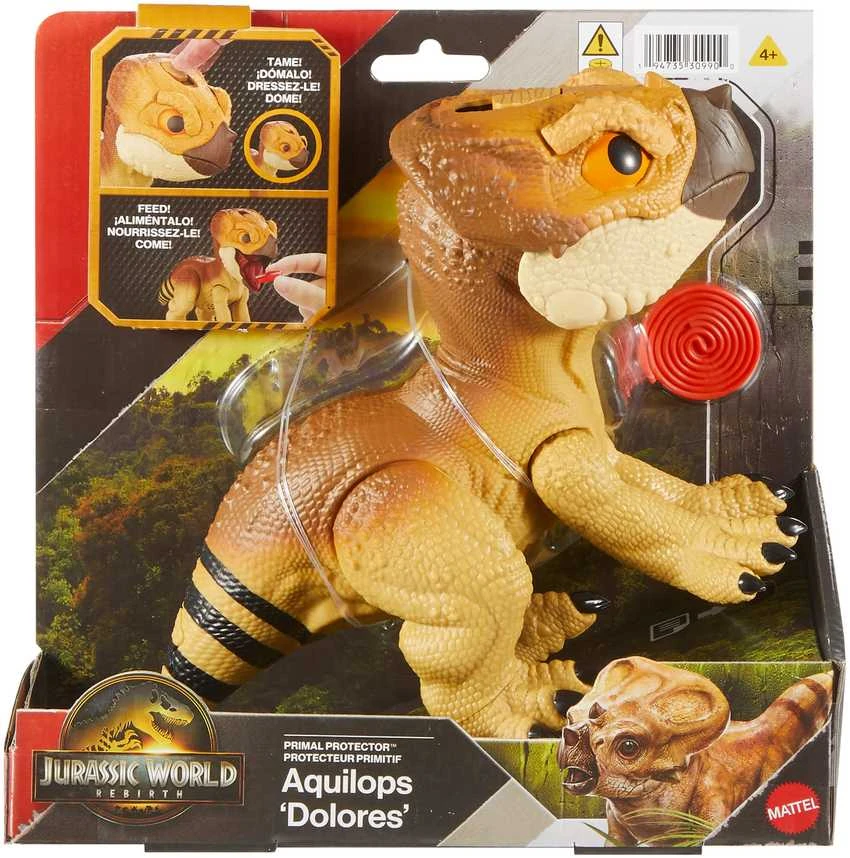 Mattel JURASSIC WORLD interaktyvus dinozauras – Aquilops (JGC01)