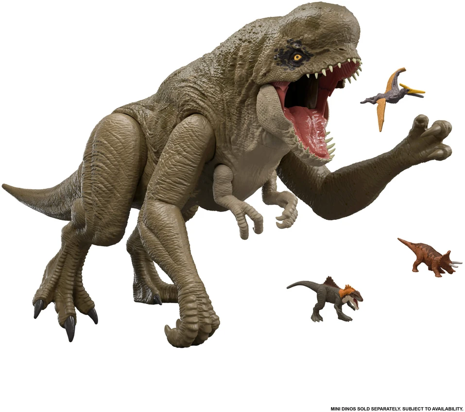 Mattel JURASSIC WORLD SUPER COLOSSAL interaktyvus dinozauras D. rex (JKG95)