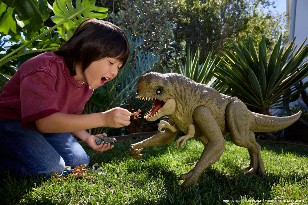 Mattel JURASSIC WORLD SUPER COLOSSAL interaktyvus dinozauras D. rex (JKG95)