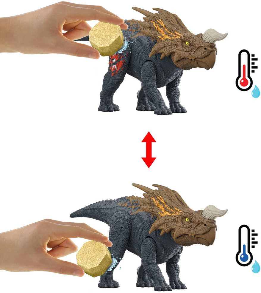 Mattel JURASSIC WORLD rinkinys su spalvų keitimo funkcija – Kovų arena (JDC59)