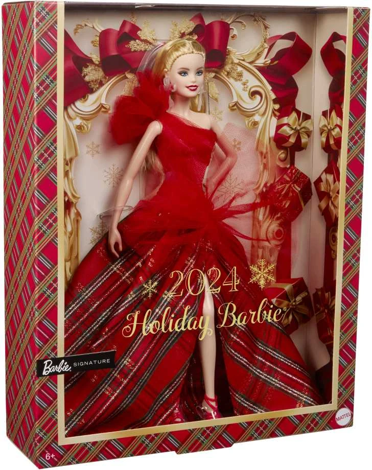 Mattel Kolekcinė „Barbie Holiday“ lėlė šviesiais plaukais 2024