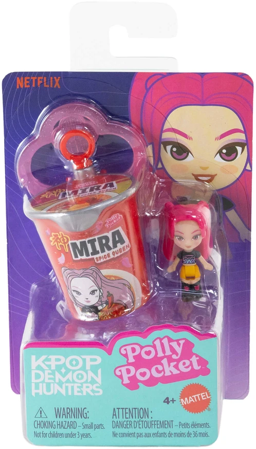 Mattel KPOP DEMON HUNTERS kolekcinė mini figūrėlė - pakabukas (Polly Pocket serija) (JRX58)