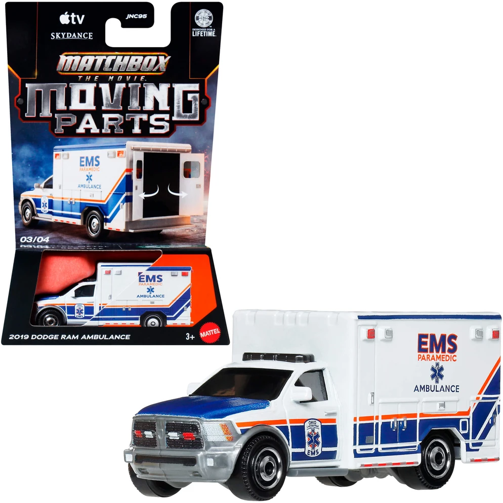 Mattel MATCHBOX MOVIE automodeliukas su judančiomis dalimis (JNC95)