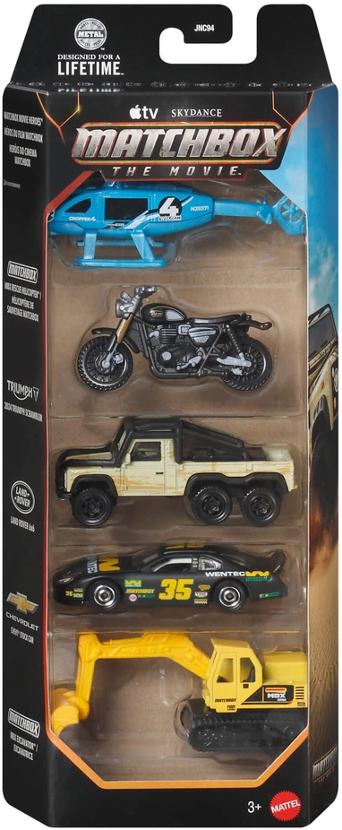 Mattel MATCHBOX MOVIE automodeliukų rinkinys (5 vnt.) (JNC94)