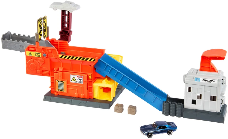 Mattel MATCHBOX MOVIE Smalley’s automobilių traiškymo garažas su trasa (JMG56)