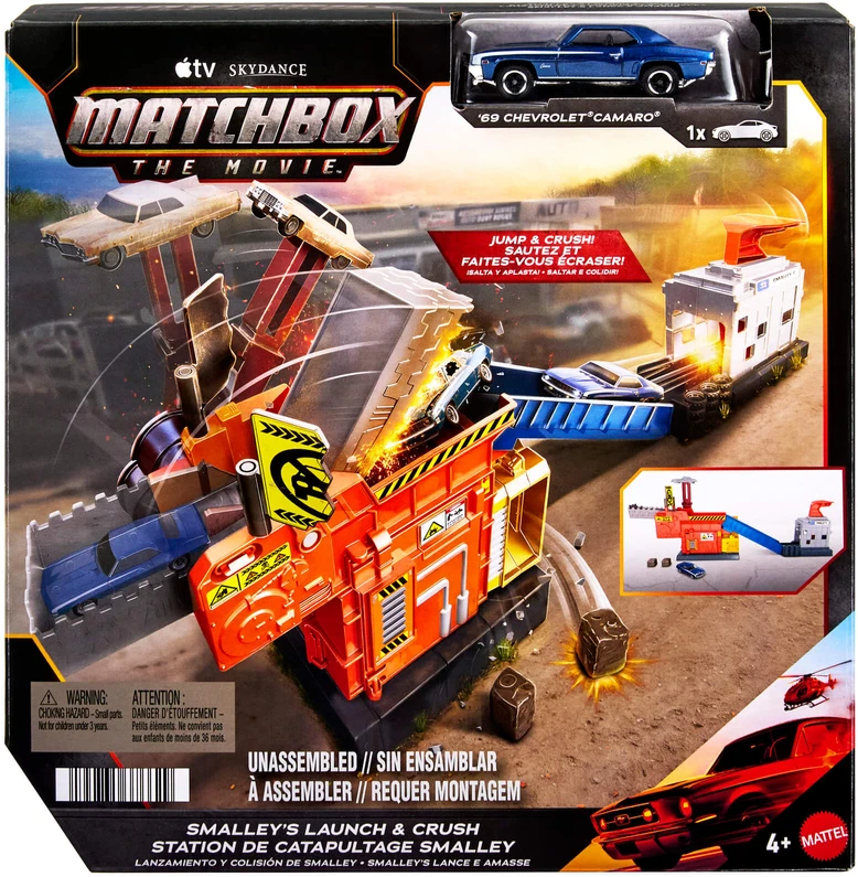 Mattel MATCHBOX MOVIE Smalley’s automobilių traiškymo garažas su trasa (JMG56)
