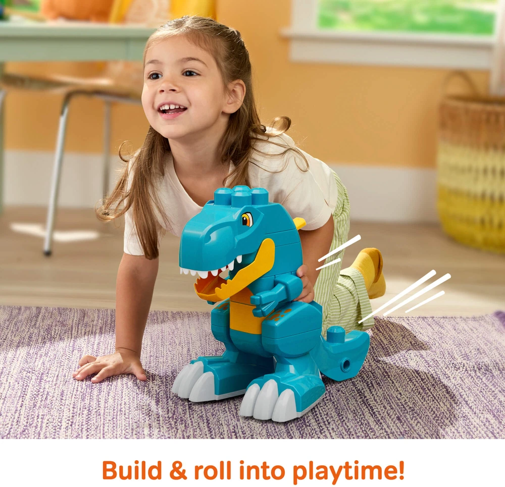 Mattel MEGA BLOKS BUILD AND CHOMP 3 in 1 dinozauro konstruktorius (JMK85)