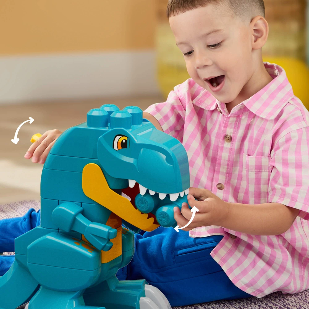Mattel MEGA BLOKS BUILD AND CHOMP 3 in 1 dinozauro konstruktorius (JMK85)