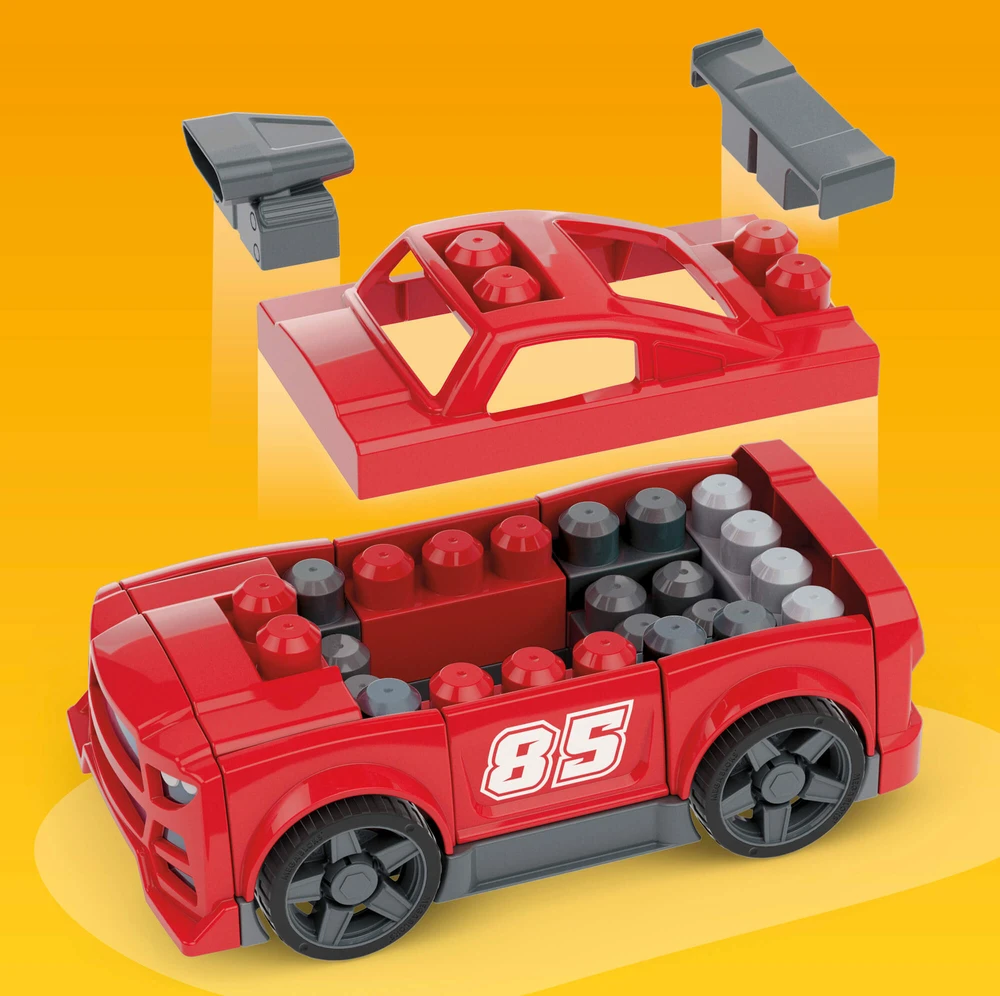Mattel MEGA BLOKS BUILD AND GO 3 in 1 lenktyninio automobilio konstruktorius (JKG35)