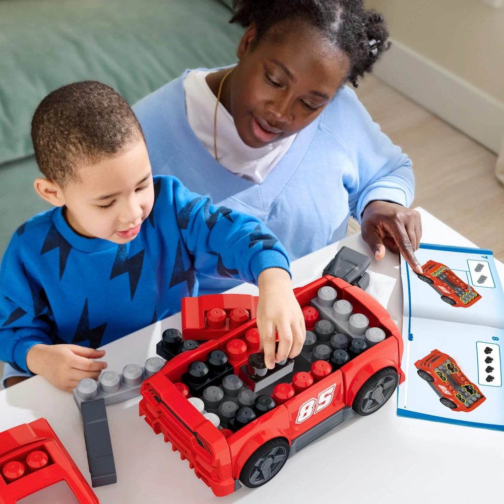 Mattel MEGA BLOKS BUILD AND GO 3 in 1 lenktyninio automobilio konstruktorius (JKG35)