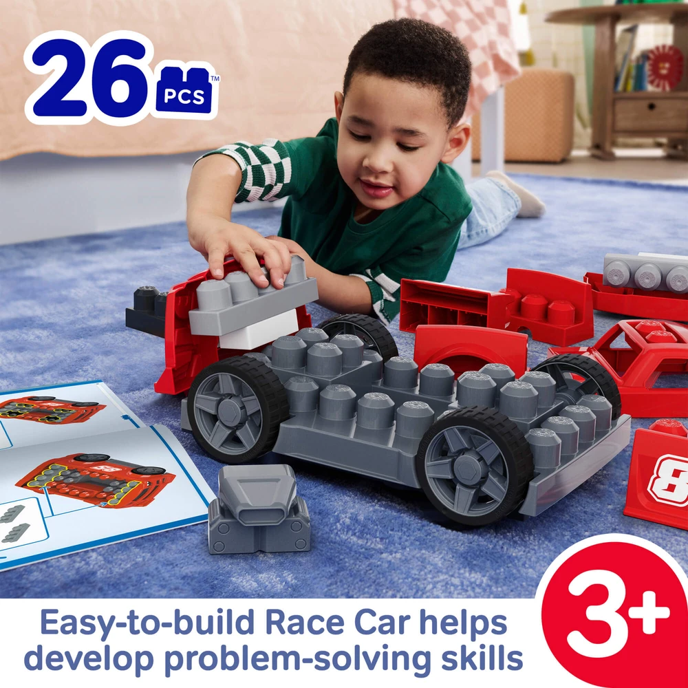 Mattel MEGA BLOKS BUILD AND GO 3 in 1 lenktyninio automobilio konstruktorius (JKG35)