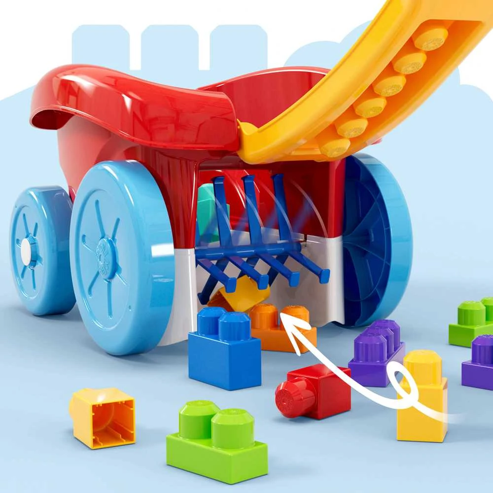 Mattel MEGA BLOKS kaladėlių rinkimo vežimėlis (JFR30)