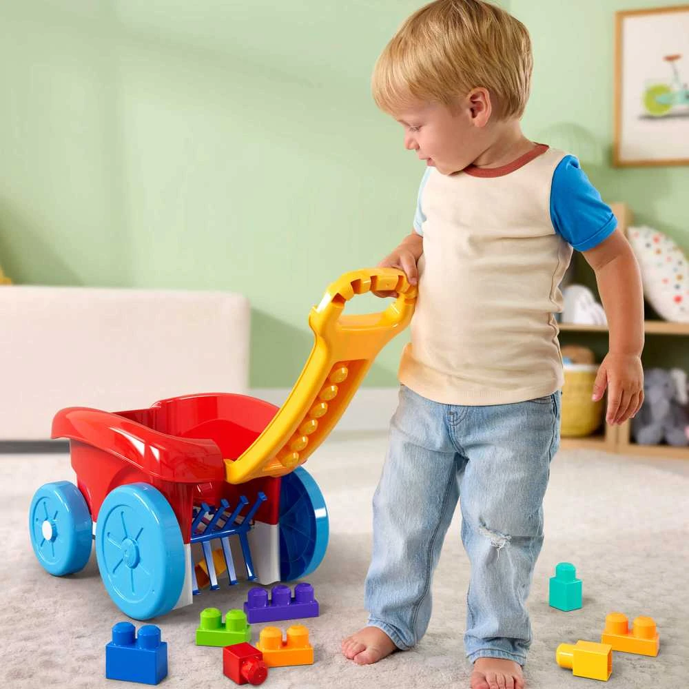 Mattel MEGA BLOKS kaladėlių rinkimo vežimėlis (JFR30)