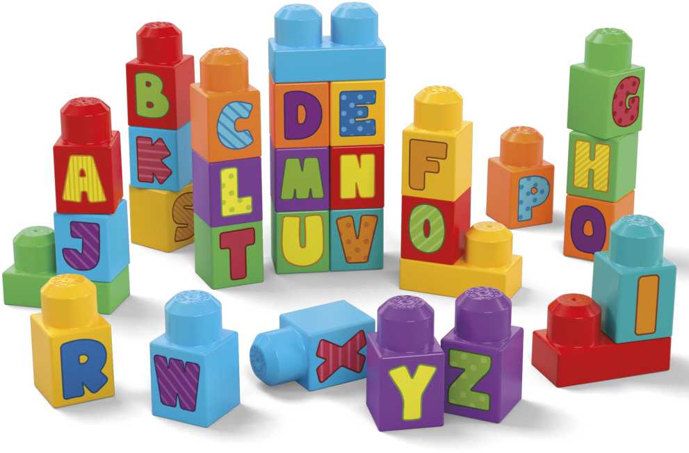 Mattel MEGA BLOKS kaladėlių rinkinys ABC (krepšyje 30 det.) (HRR60)