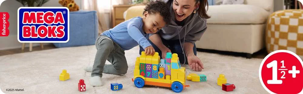 Mattel MEGA BLOKS konstravimo ir skaičiavimo autobusas (JKG34)