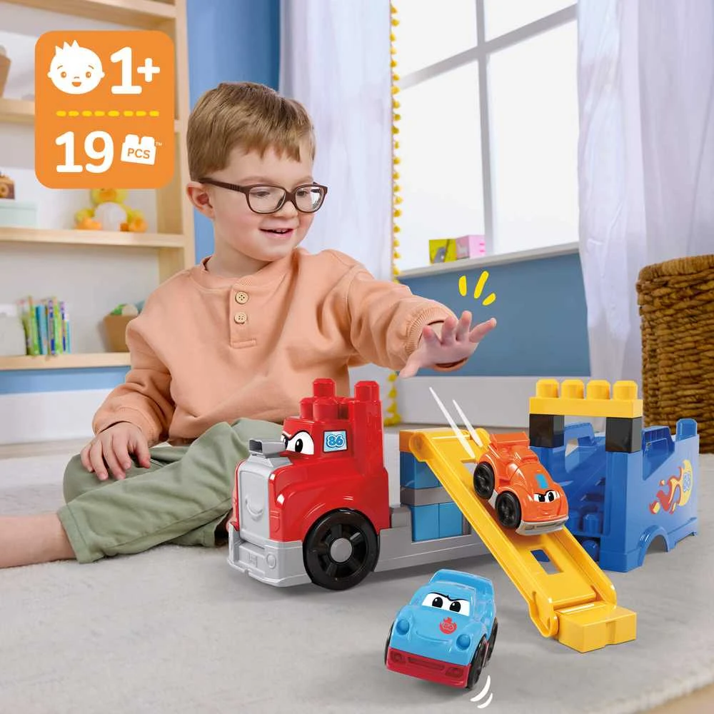 Fisher Price Mattel MEGA BLOKS konstruktorius – sunkvežimis su trasa (JFR29)