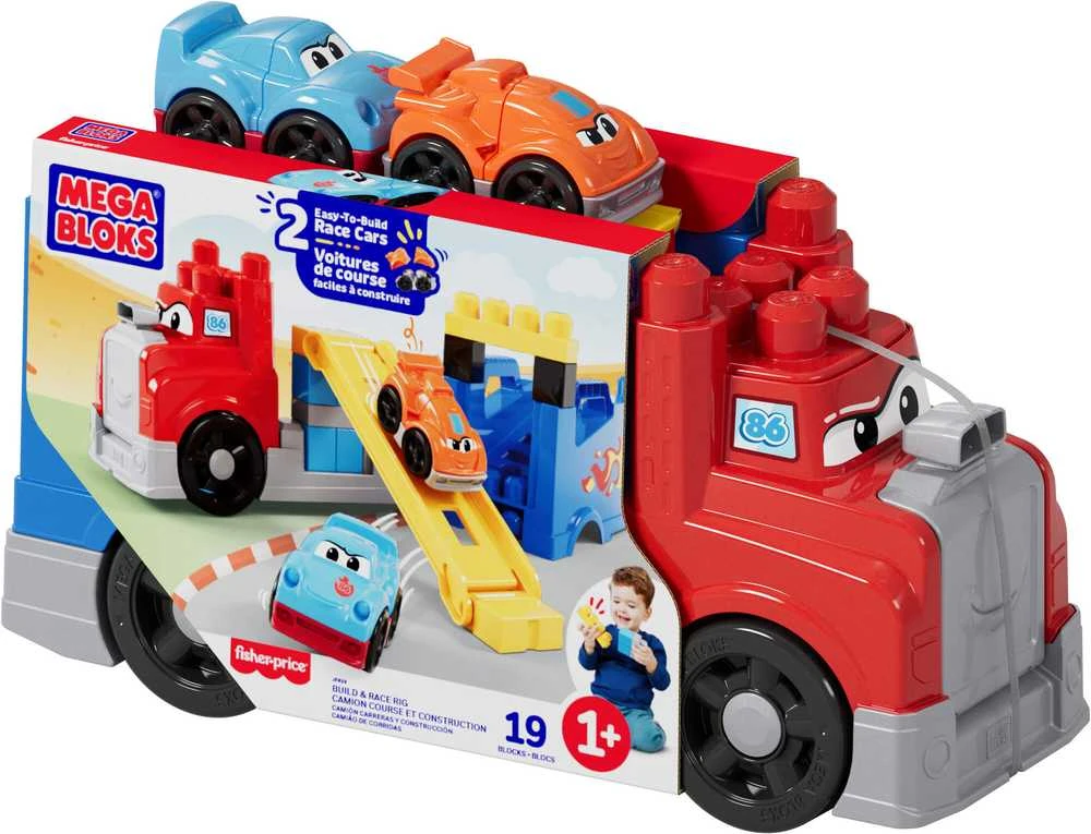 Fisher Price Mattel MEGA BLOKS konstruktorius – sunkvežimis su trasa (JFR29)