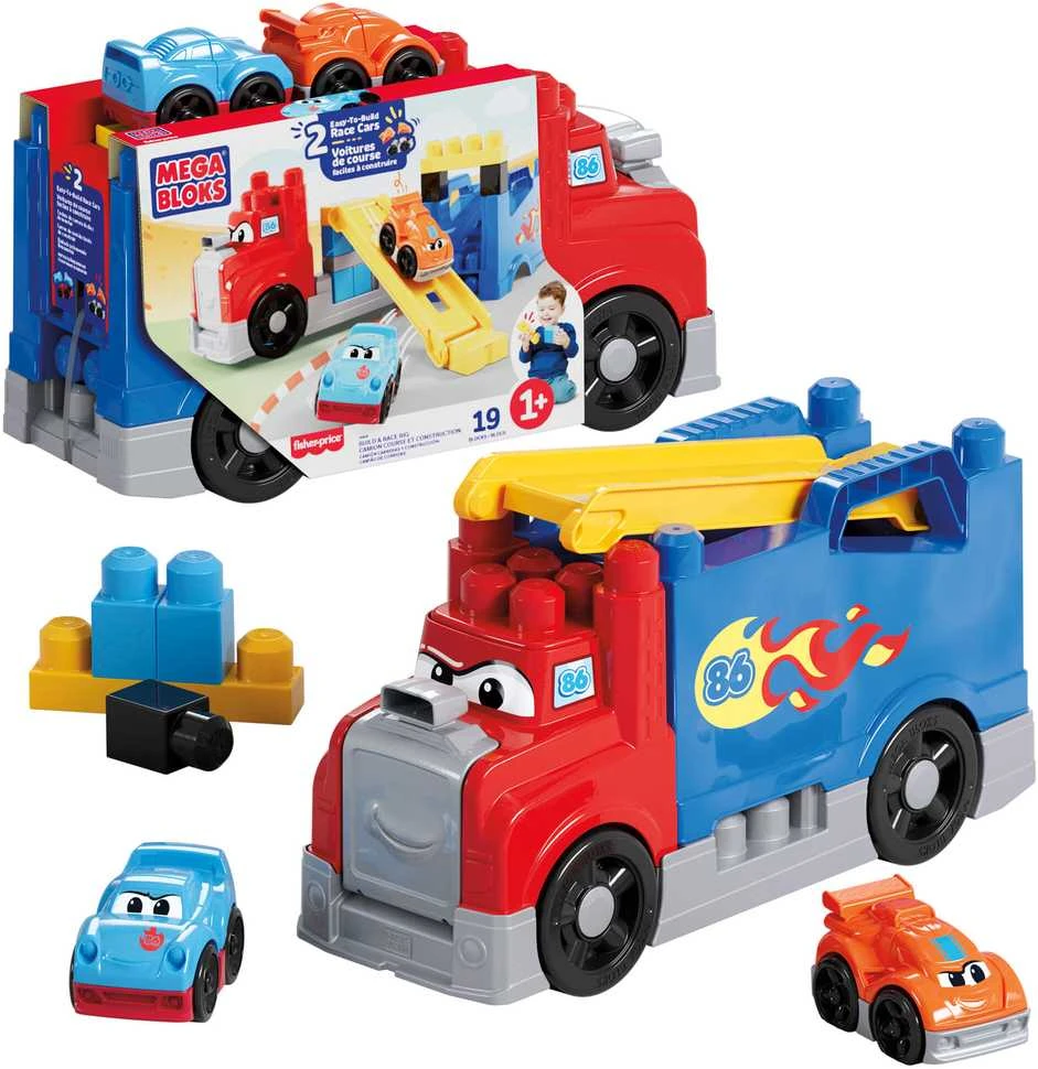 Fisher Price Mattel MEGA BLOKS konstruktorius – sunkvežimis su trasa (JFR29)