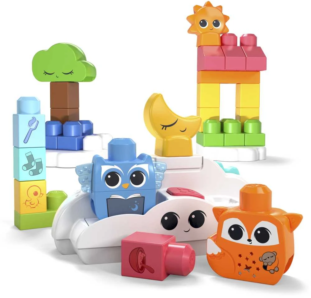 Mattel MEGA BLOKS rinkinys su naktine lempute (30 det.) (HTH43)
