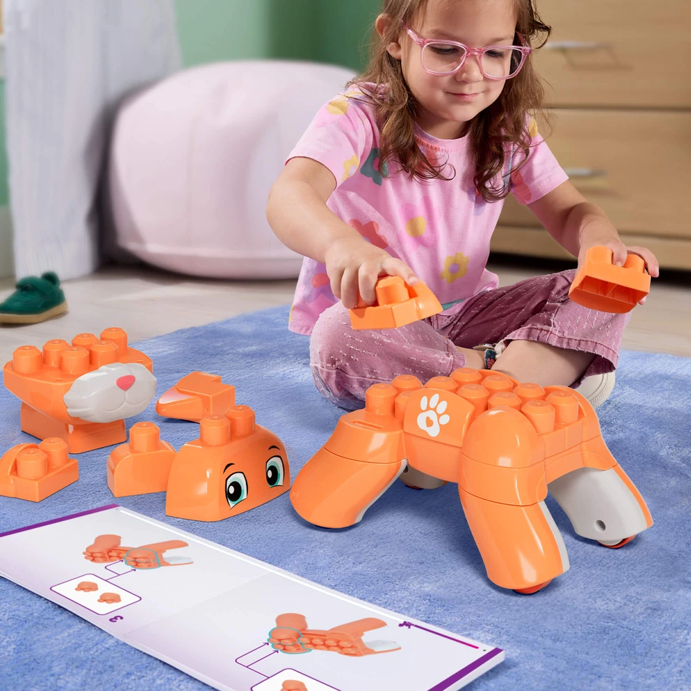 Mattel MEGA BLOKS ROLLING KITTEN 3 in 1 kačiuko konstruktorius (JMK86)