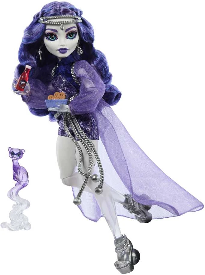 Lėlė Mattel Monster High Spectra Vondergeist su naminiu šešku ir aksesuarais