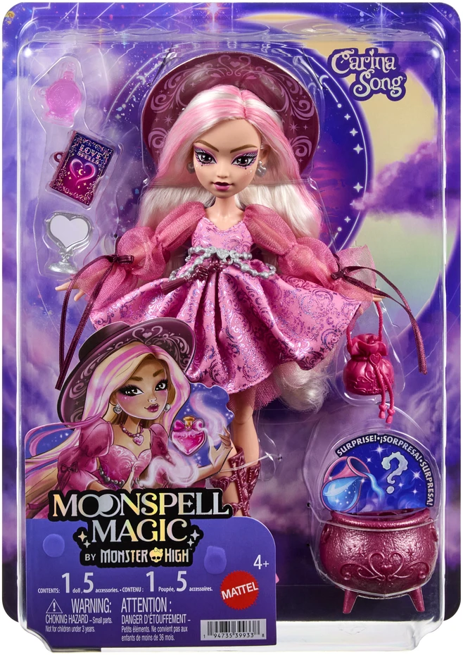 Mattel MONSTER HIGH MOONSPELL MAGIC lėlė Carina - meilės kerėtoja (JNM26)