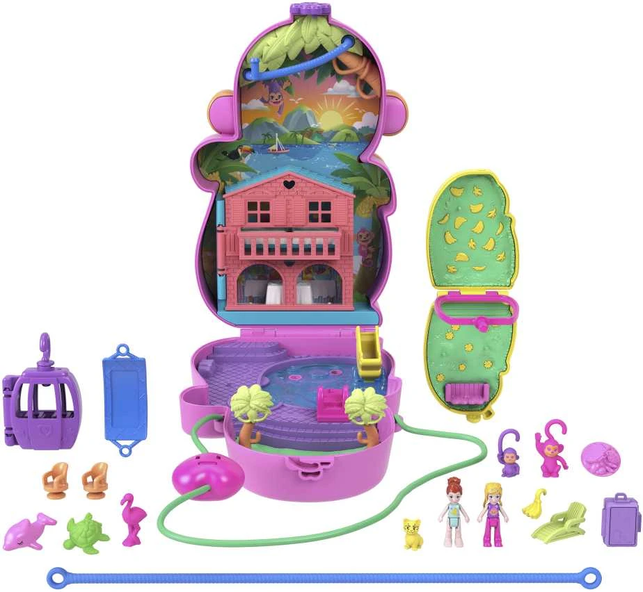 Mattel „Polly Pocket“ beždžionėlės pramogų rinkinys