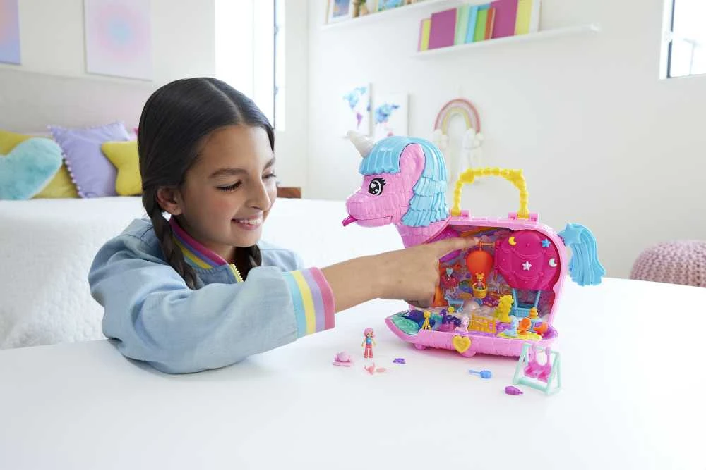 Mattel „Polly Pocket“ vienaragio pinjatos žaidimų rinkinys aprašymas - Prekės nuotrauka