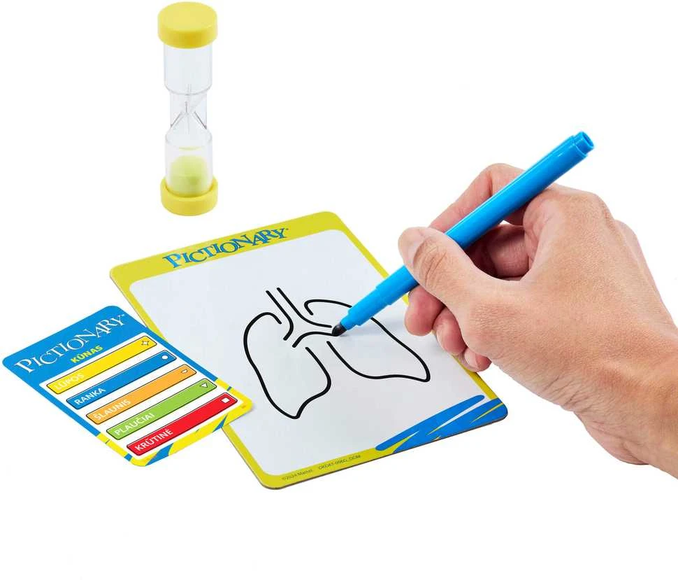 Mattel Stalo žaidimas PICTIONARY (lietuvių kalba) (JGF68) aprašymas - Prekės nuotrauka