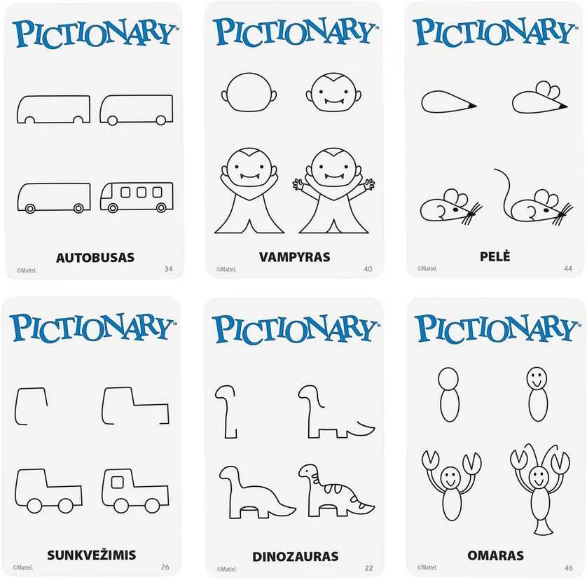 Mattel Stalo žaidimas PICTIONARY (lietuvių kalba) (JGF68)