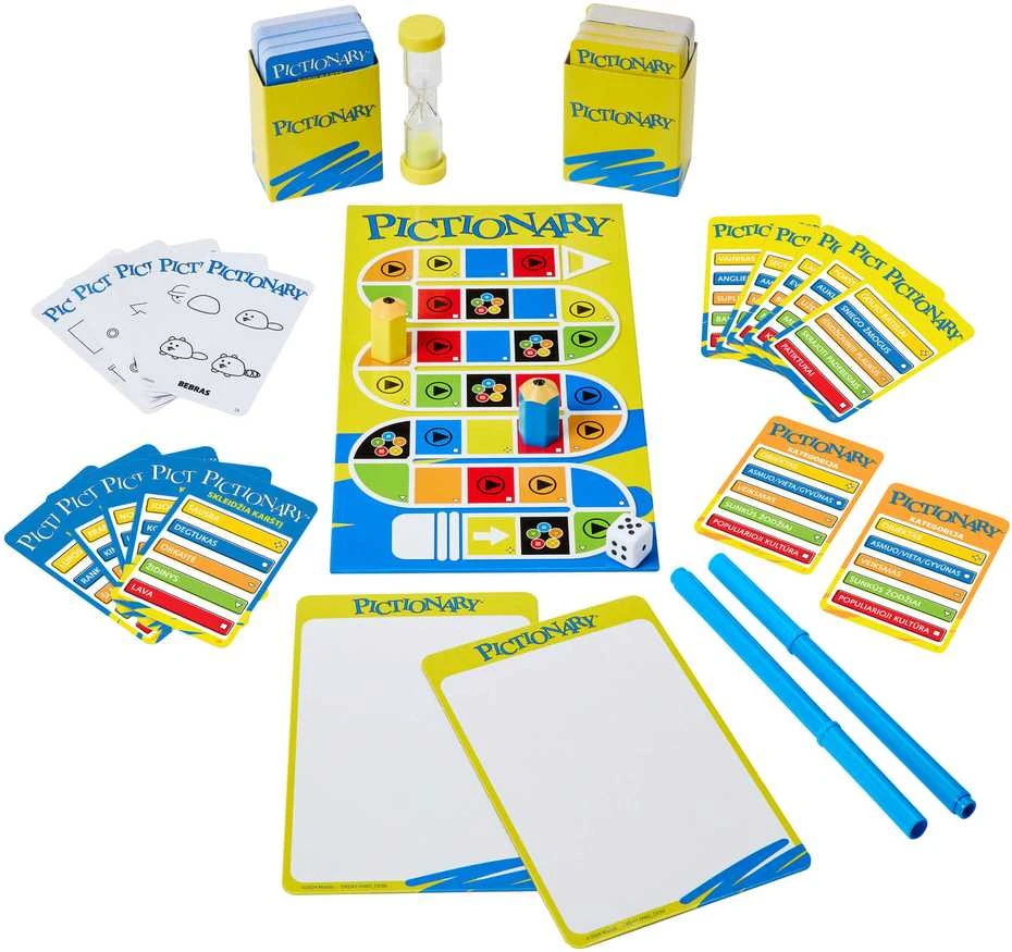 Mattel Stalo žaidimas PICTIONARY (lietuvių kalba) (JGF68) aprašymas - Prekės nuotrauka