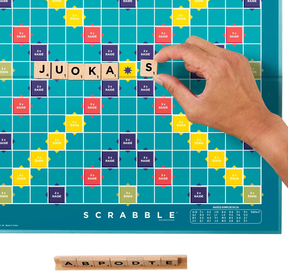 Mattel Stalo žaidimas SCRABBLE (medinis, LT)