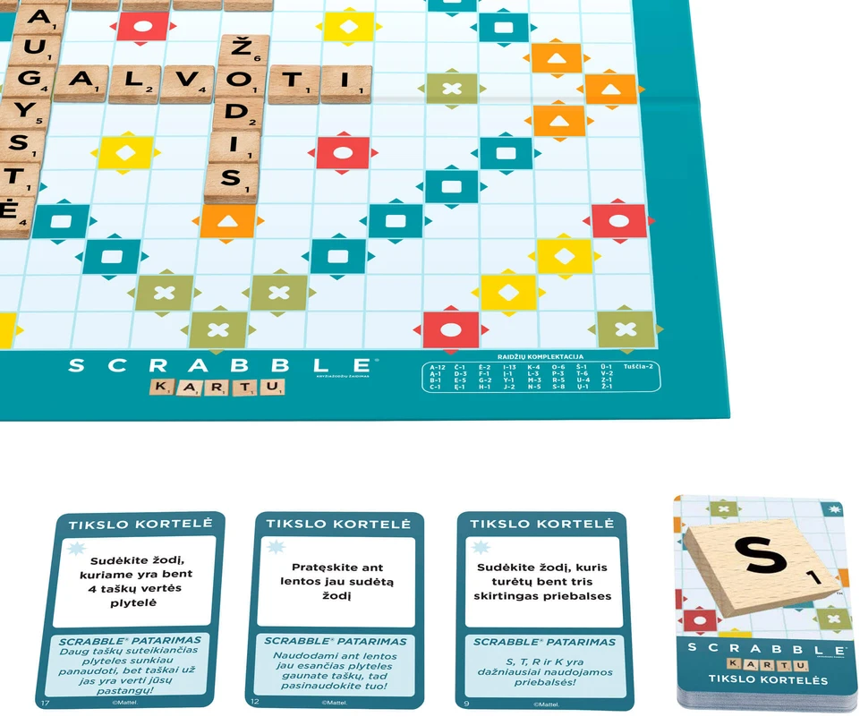 Mattel Stalo žaidimas SCRABBLE (medinis, LT)