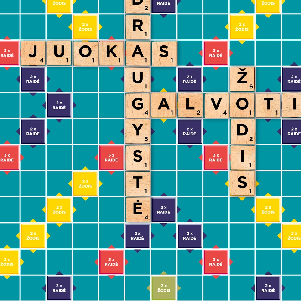 Mattel Stalo žaidimas SCRABBLE (medinis, LT)