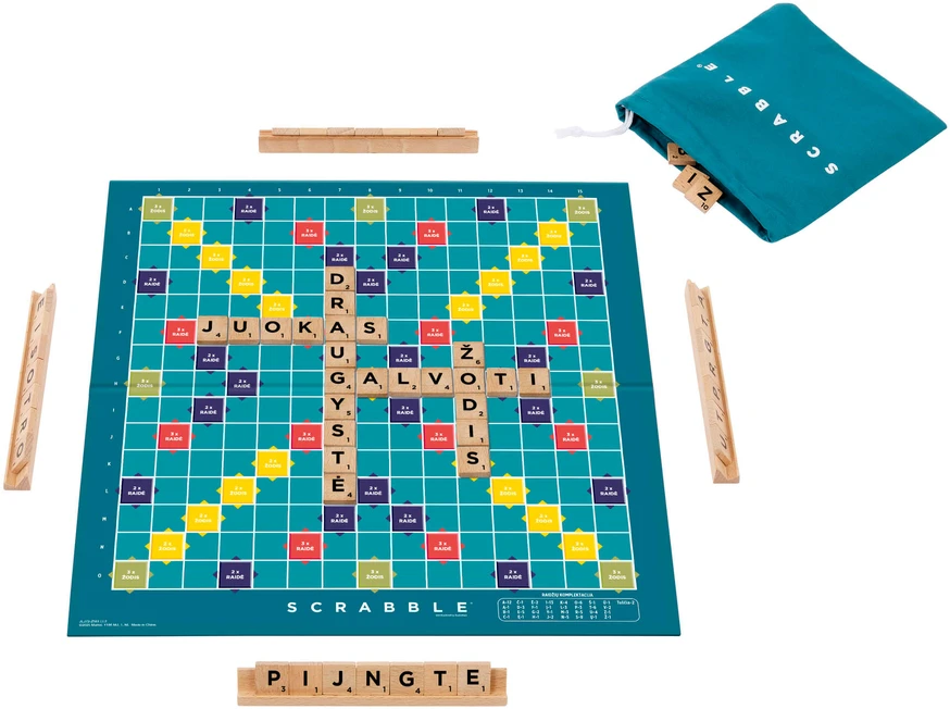 Mattel Stalo žaidimas SCRABBLE (medinis, LT)