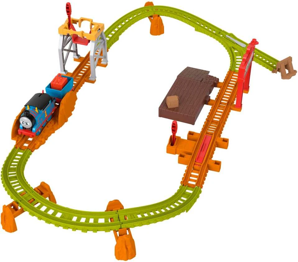 Fisher Price Thomas and Friends trasos rinkinys su motorizuotu garvežiuku