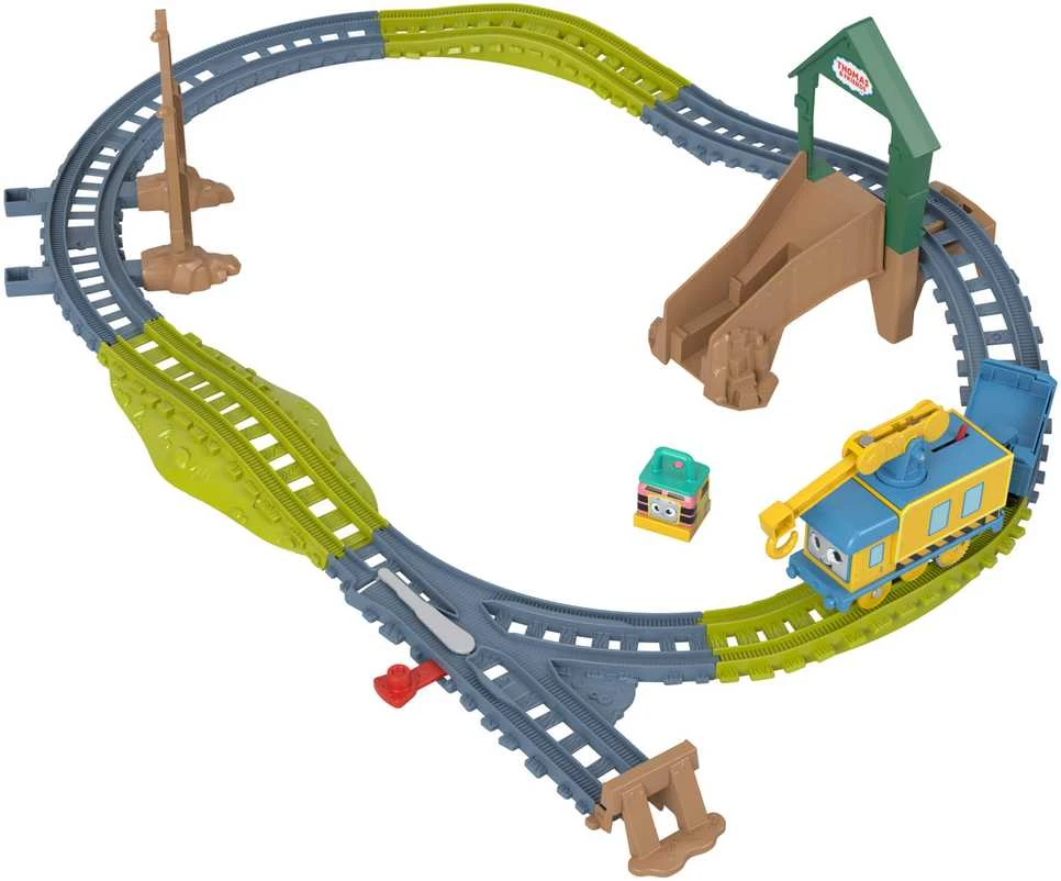 Fisher Price Thomas and Friends trasos rinkinys su motorizuotu garvežiuku