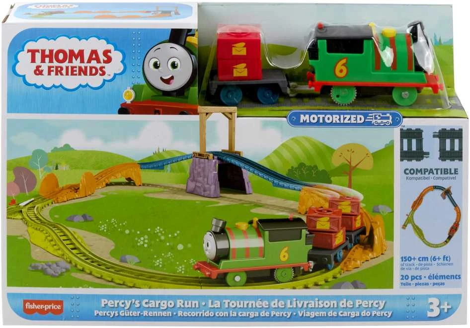Fisher Price Thomas and Friends trasos rinkinys su motorizuotu garvežiuku