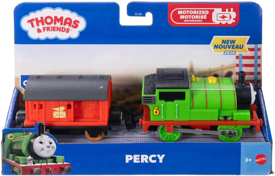 Mattel THOMAS AND FRIENDS motorizuotas traukinukas su vagonu (JLL44)
