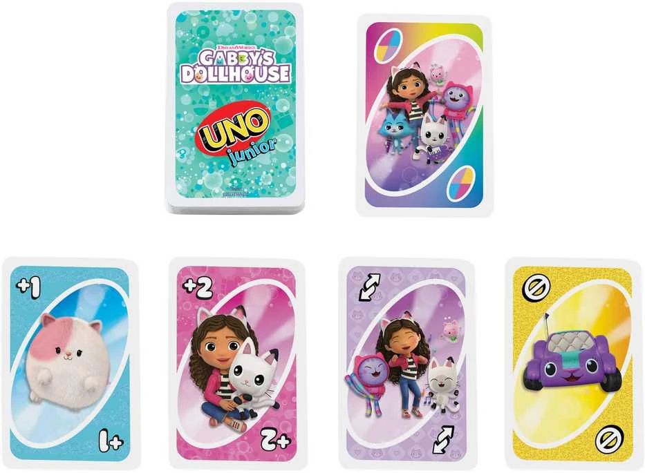 Mattel Vaikų kortų žaidimas UNO Junior Katinėlio namelis Gabi