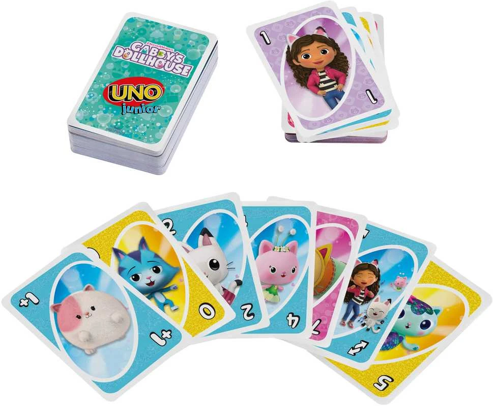 Mattel Vaikų kortų žaidimas UNO Junior Katinėlio namelis Gabi