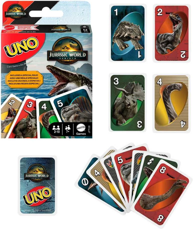 Mattel UNO kortos JURASSIC WORLD (JFT28)