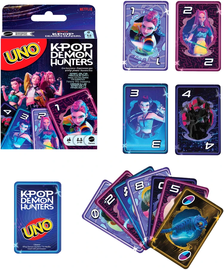 Mattel UNO kortos KPOP Demon Hunters