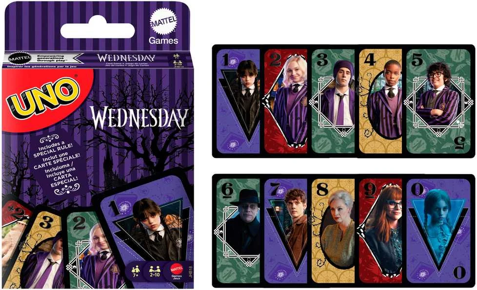 Mattel UNO kortos WEDNESDAY (JHB18)