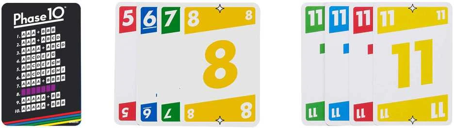 Mattel PHASE 10 - sutampančių kortų žaidimas