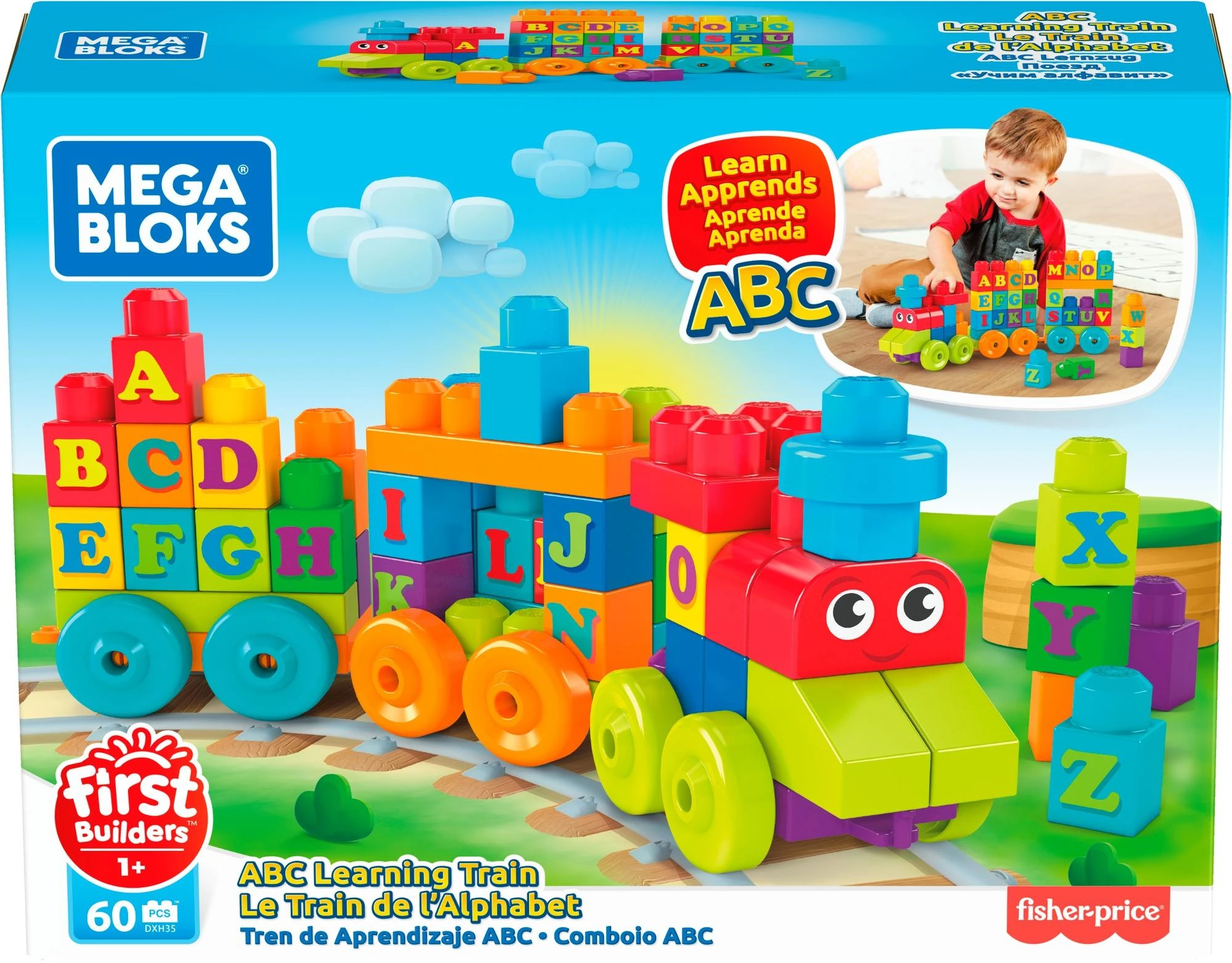 Žaislinis traukinys Mega Bloks DXH35 (60 detalių)