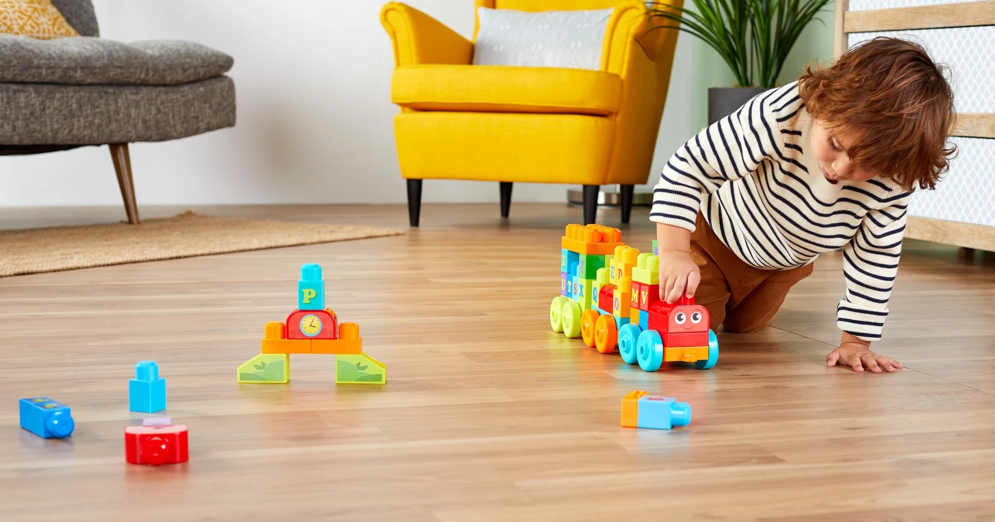 Žaislinis traukinys Mega Bloks DXH35 (60 detalių)