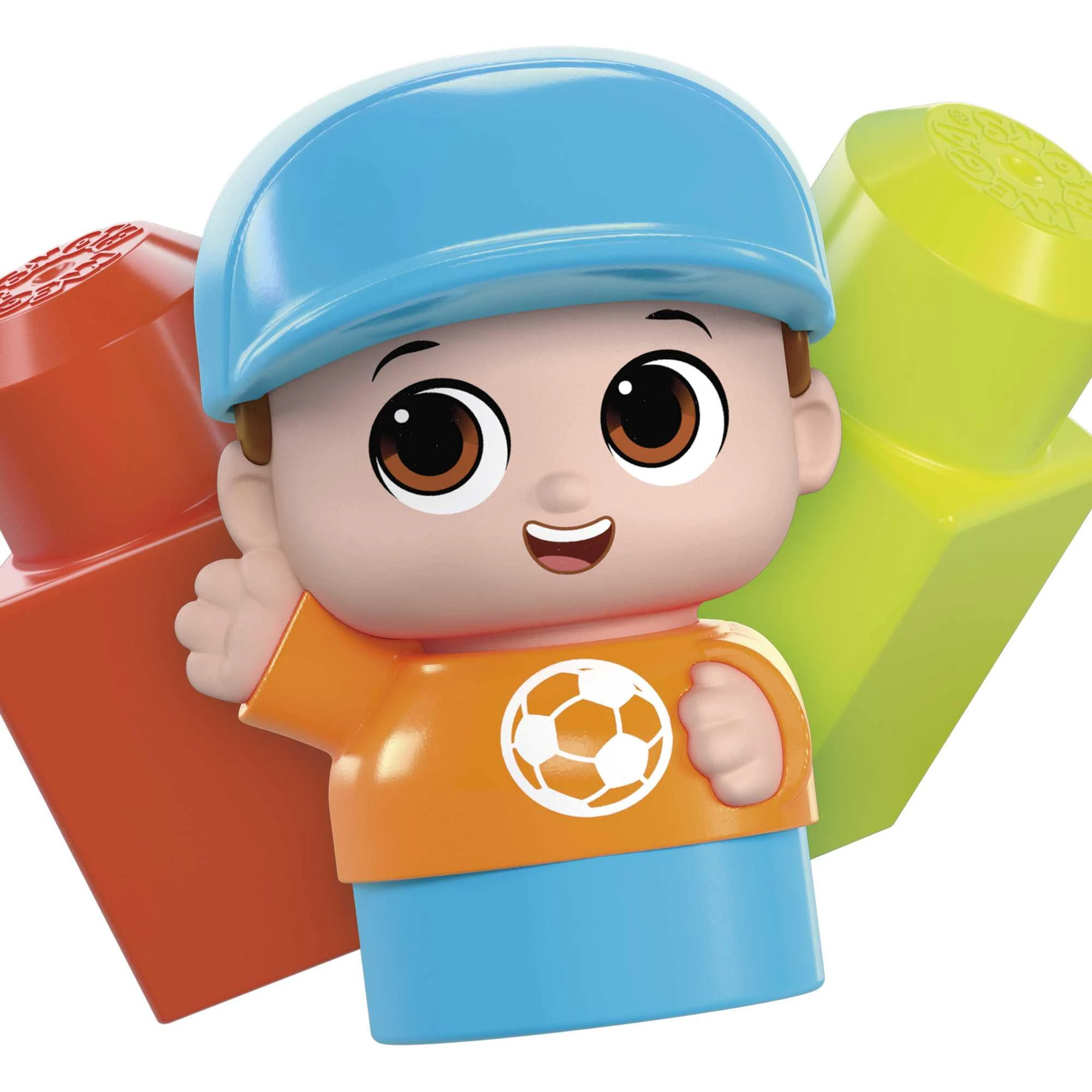 Mega Bloks rinkinys „Vagonas su ratukais ir statymo pagrindu“